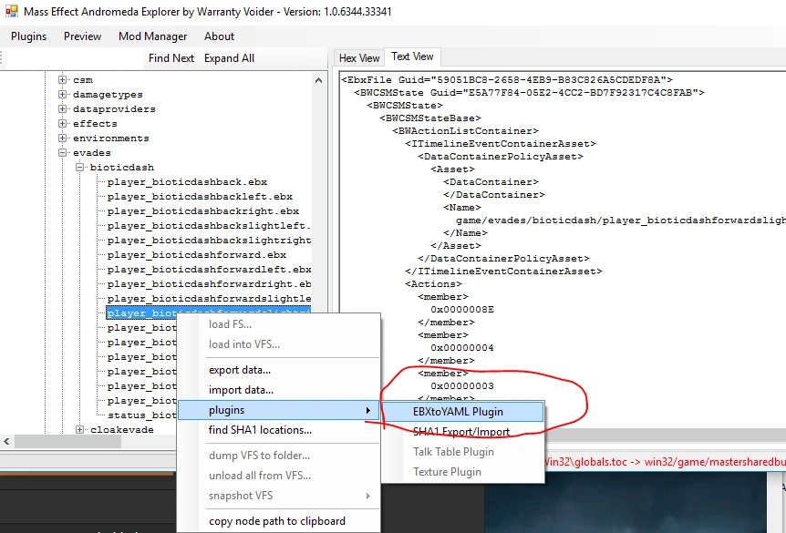 Mass Effect: Andromeda "EBX to YAML Previewer Tool by Wavebend"