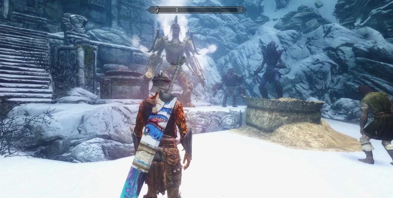 Skyrim LE "Добавление во все крупные города, нейтральных монстров из всех DLC"