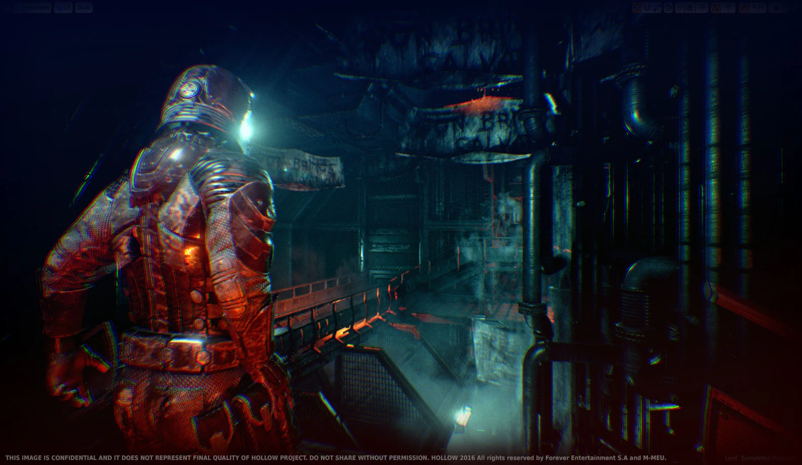 Геймплей ранней версии фантастического хоррора Hollow