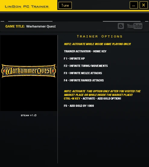 Warhammer Quest: Трейнер/Trainer (+5) [1.0] {LinGon}