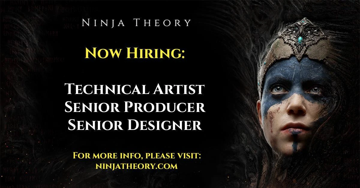 Ninja Theory разместила вакансии дизайнера, художника и продюсера