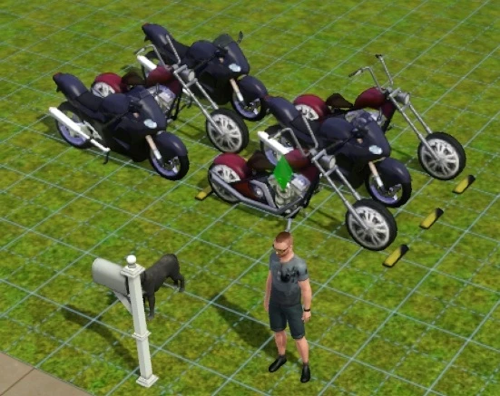 The Sims 3 "Парковочное место для мотоциклов (Motorcycle Parking Spaces)"