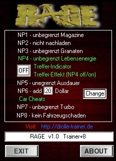 Rage: Трейнер (+8) [1.0: Update] {drolle}