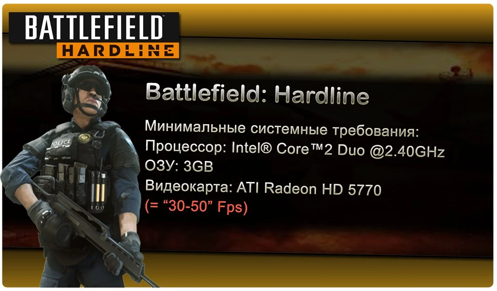 Battlefield: Hardline "Оптимизация для слабых ПК"