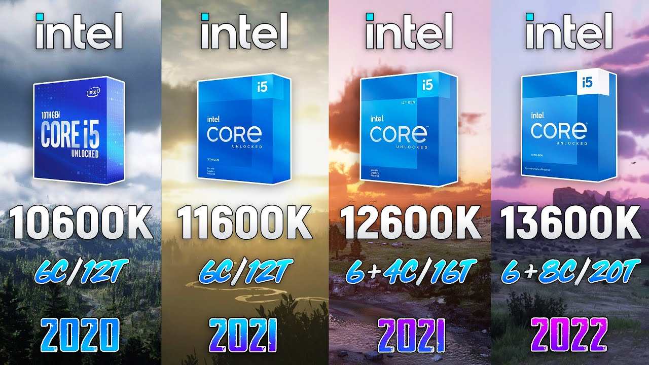 Процессоры Intel Core i5-10600K, i5-11600K, i5-12600K и i5-13600K ...