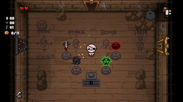 The Binding of Isaac "Pedestal Start - подставки для предметов в стартовой комнате"