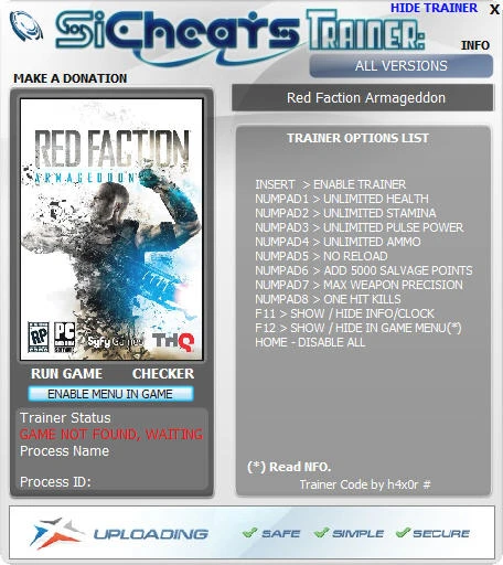 Red Faction - Armageddon: Трейнер (+8) [All Versions] {h4x0r}