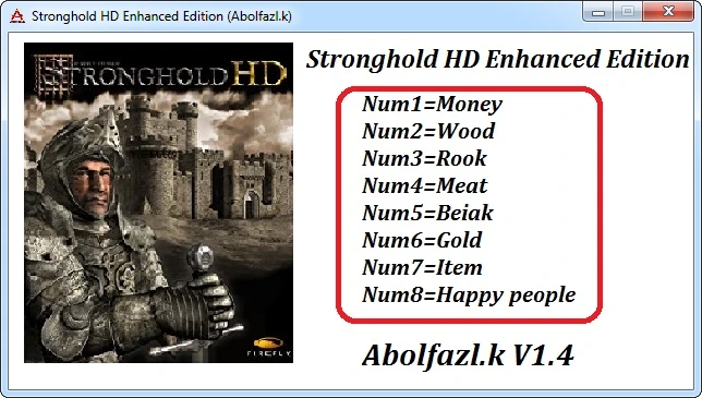 Stronghold HD Enhanced Edition: Трейнер/Trainer (+8) [1.4] {Abolfazl.k}