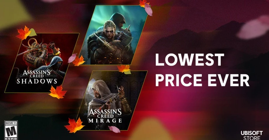 В Ubisoft Store началась осенняя распродажа с большими скидками на игры серии Assassin's Creed - до 90%