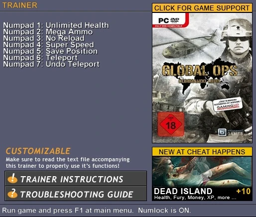 Global Ops: Commando Libya: Трейнер (+7) [1.0] {CH}