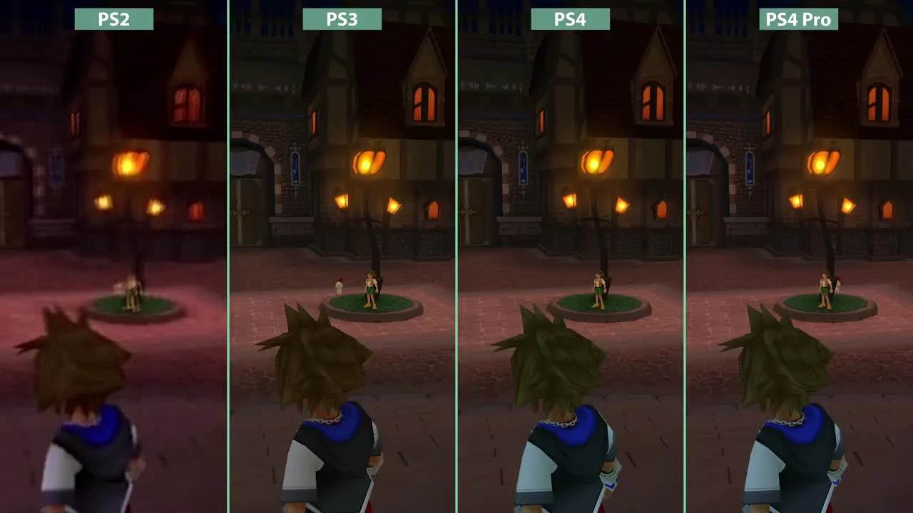 Kingdom Hearts - PS2 vs. PS3 vs. PS4 vs. PS4 Pro 4K UHD Graphics Comparison