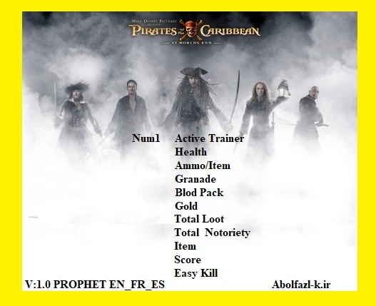 Pirates of the Caribbean: At World's End: Трейнер/Trainer (+10) [1.0] {Abolfazl.k}