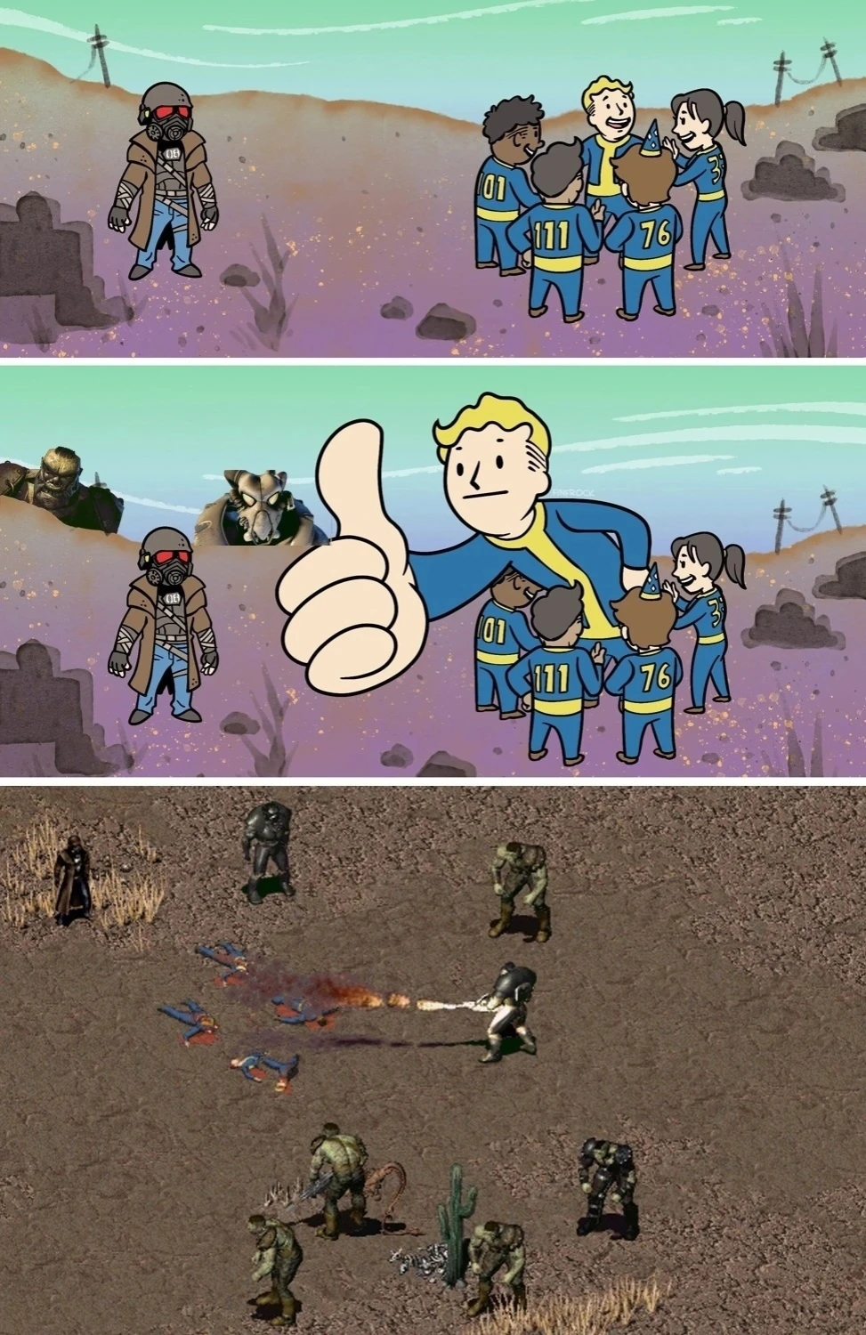 Выходцы из убежищ довыпендривались