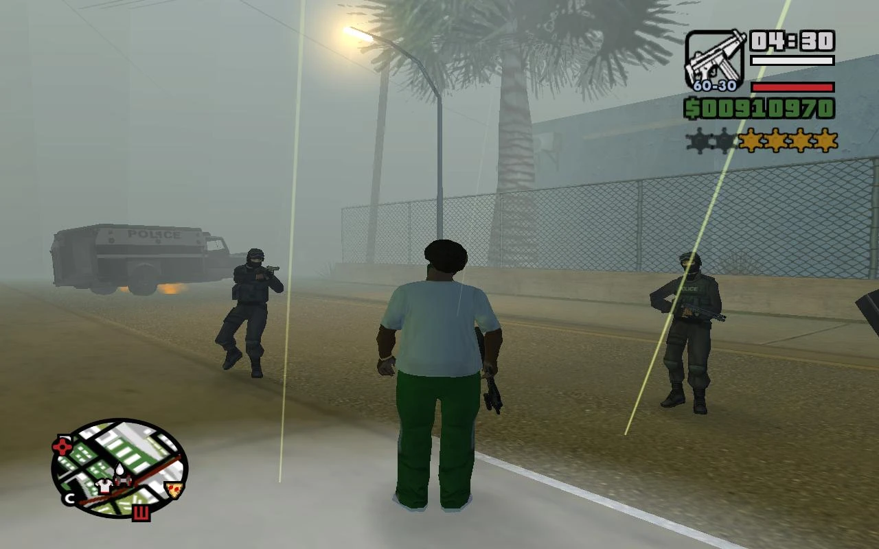 Grand Theft Auto: San Andreas "Случайное оружие, здоровье и меткость у всех силовиков 1.4"