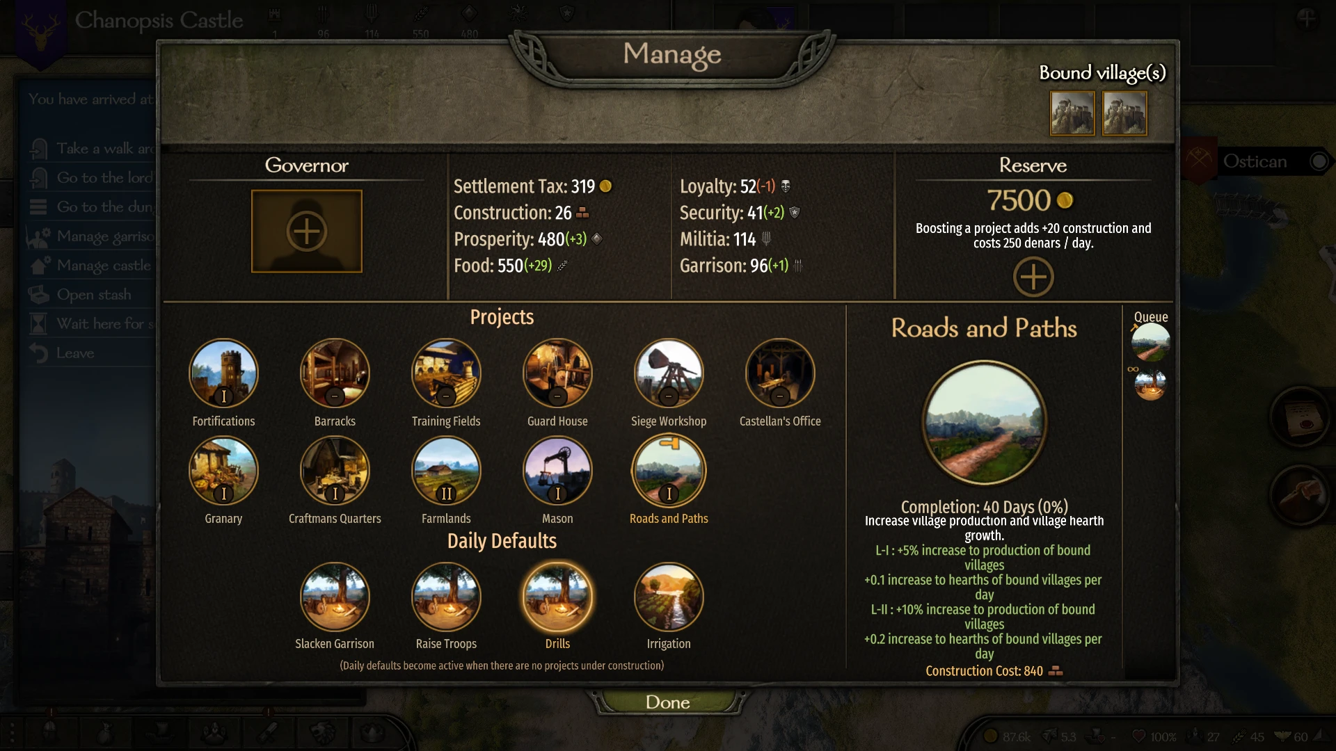 Mount & Blade 2: Bannerlord "Get Your House In Order - Автоматическое управление поселениями"