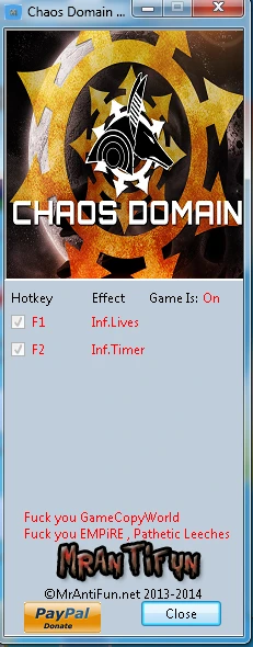 Chaos Domain: Трейнер/Trainer (+2) [1.0.10897] {MrAntiFun}