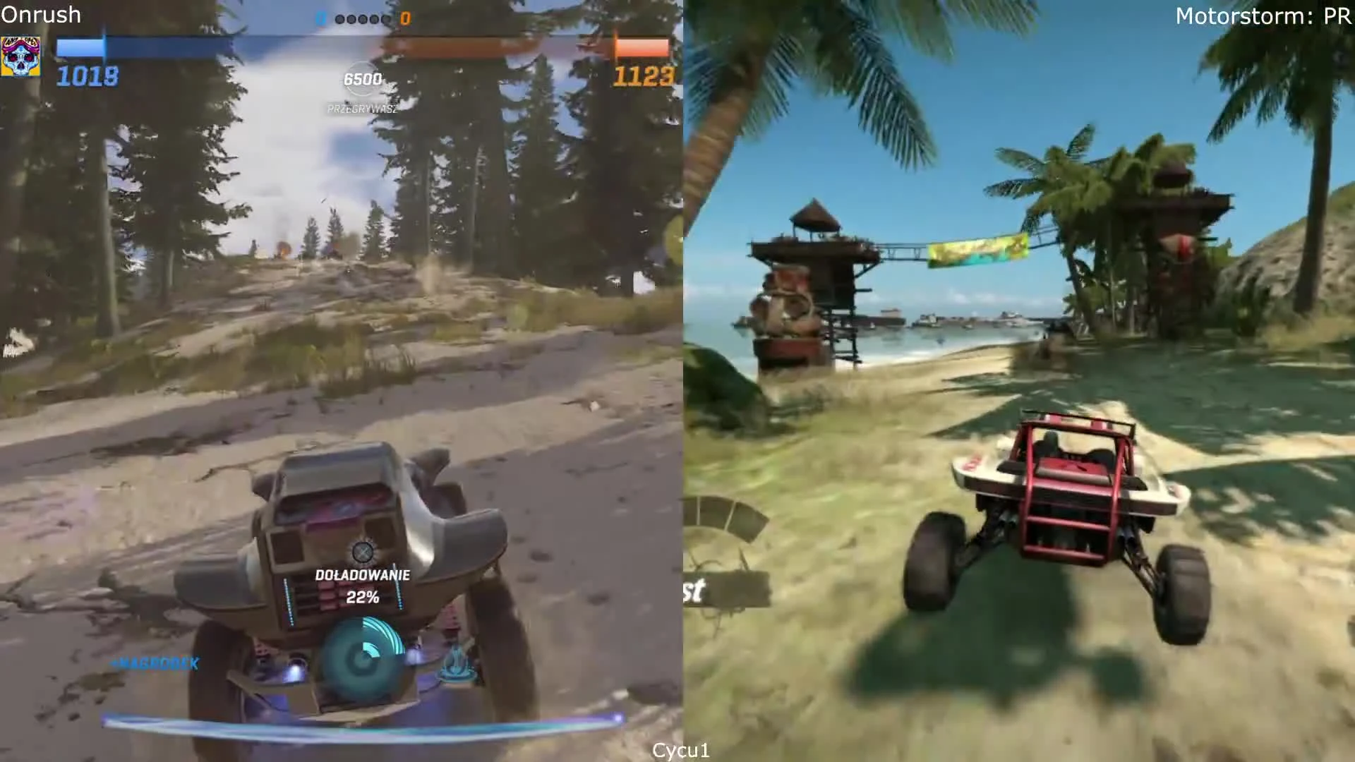Сравнение - Onrush Open Beta vs Motorstorm Pacific Rift