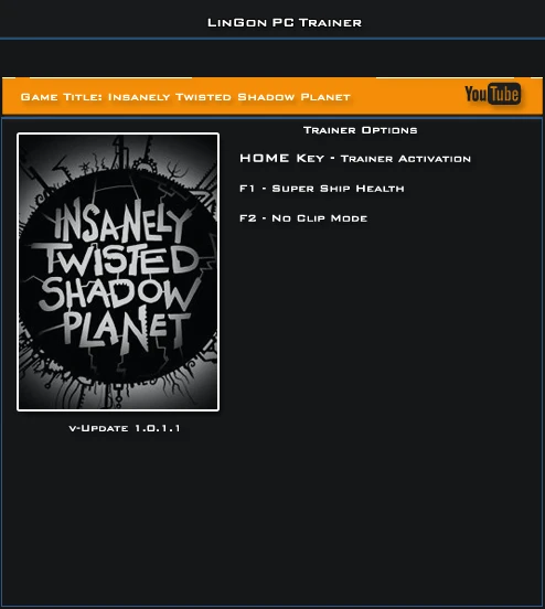 Insanely Twisted Shadow Planet: Трейнер/Trainer (+2) [1.0.1.1] {LinGon}