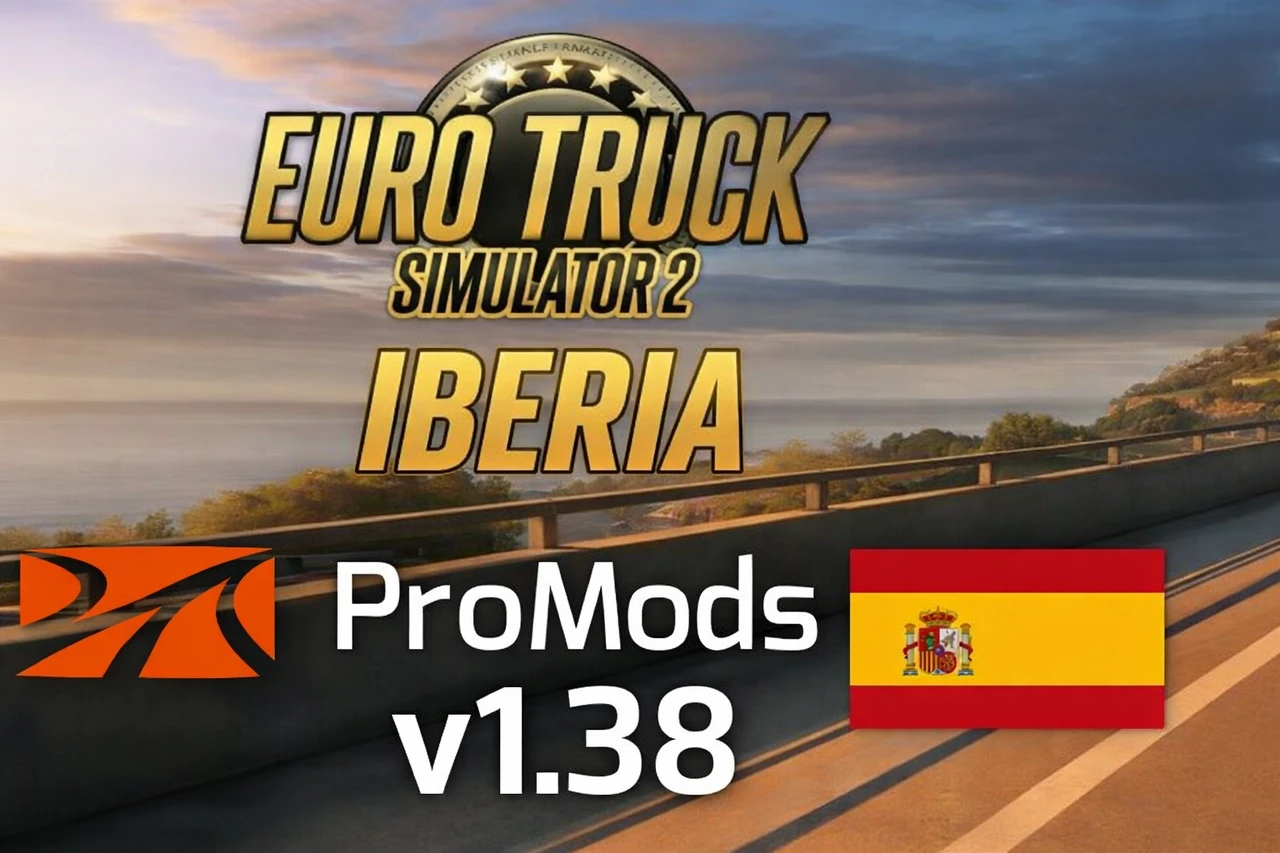 Euro Truck Simulator 2 "Карта-дополнение для Promods - Iberia Rework" [v1.38]