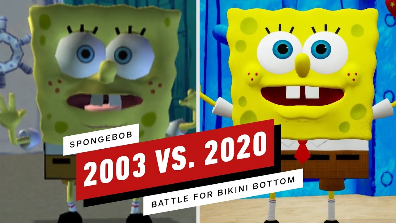 Новое сравнение оригинала и ремастера Spongebob Squarepants: Battle for Bikini Bottom