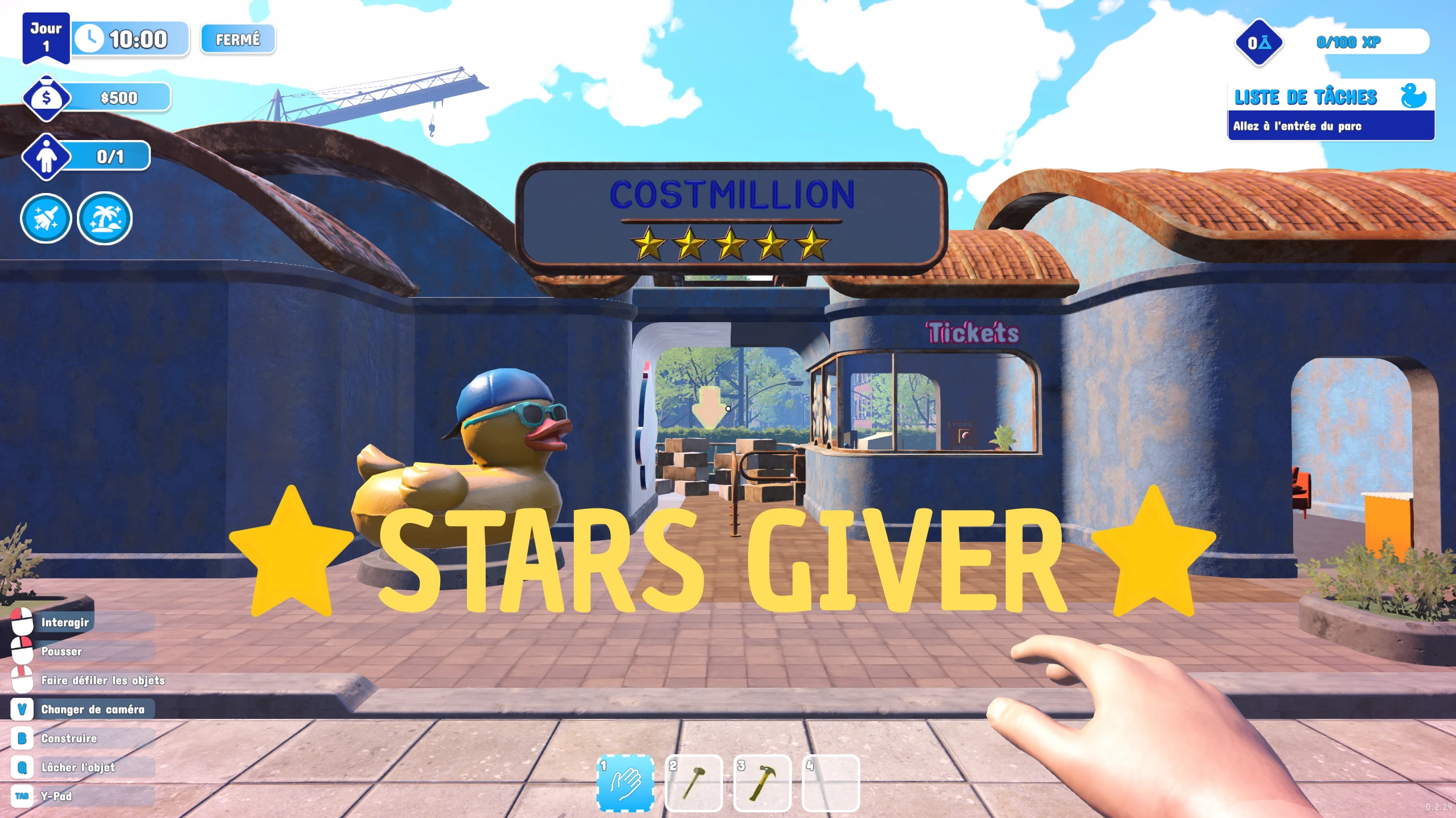 Waterpark Simulator "Чит-Мод - Редактор звёзд парка" [1.1] {costmillion}