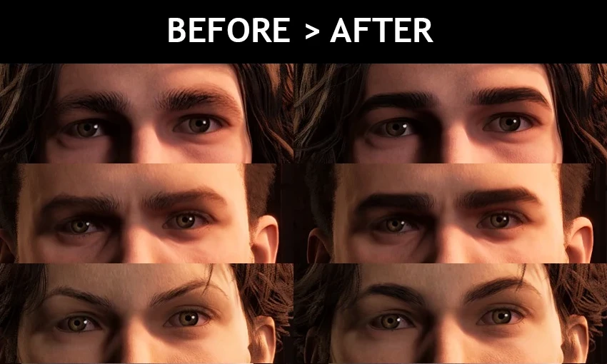 The Elder Scrolls 4: Oblivion Remastered "Ретекстур бровей"