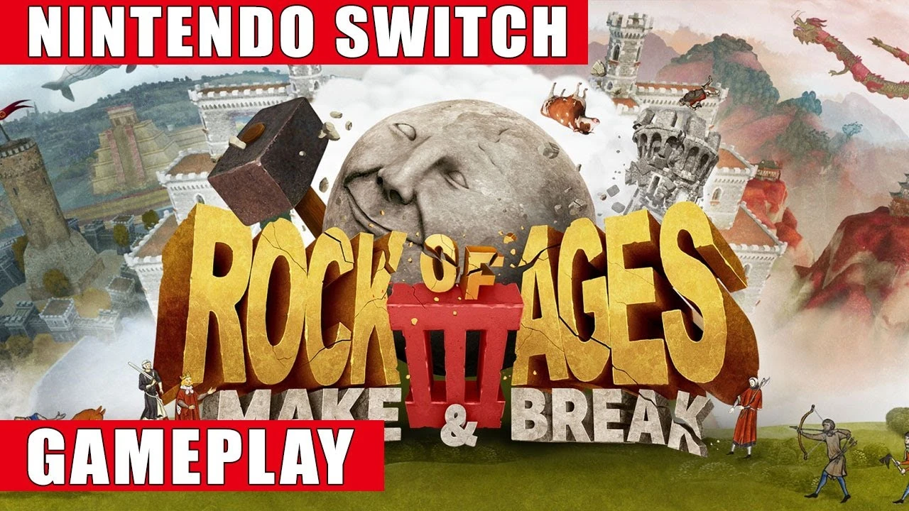Игровой процесс аркады Rock of Ages 3: Make & Break