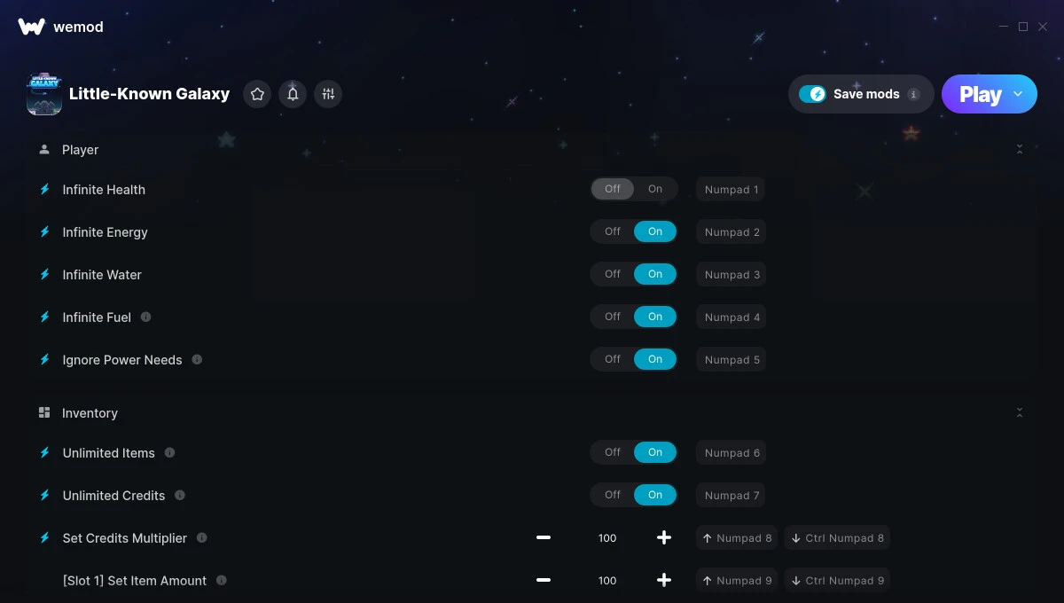 Little-Known Galaxy "Трейнер +21" [UPD: 27.08.2024] {GreenHouse / WeMod}