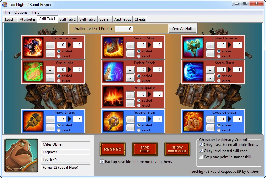 Torchlight 2 "TL2 Rapid Respec 1.05"