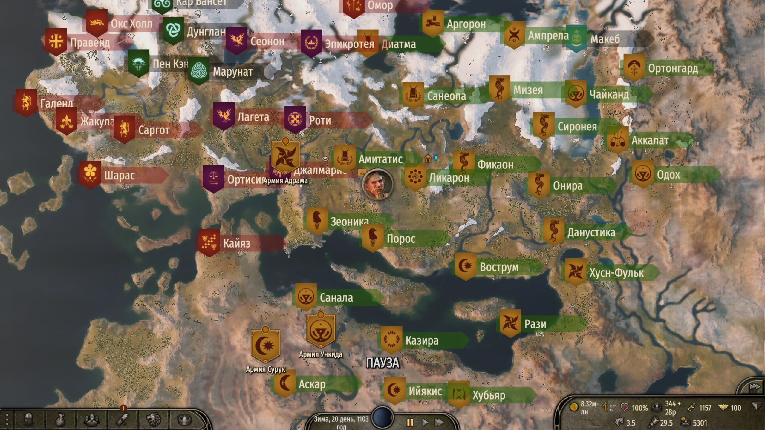 Mount and Blade II: Bannerlord "Сохранение захвачена почти половина карты, прокачка и игра за Хузаинское Ханство"