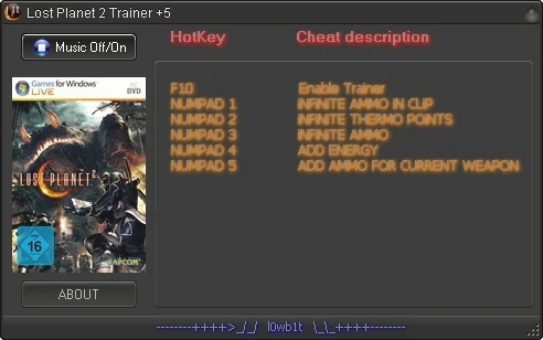 Lost Planet 2: Трейнер (+5) [1.0 - DX9] {l0wb1t}