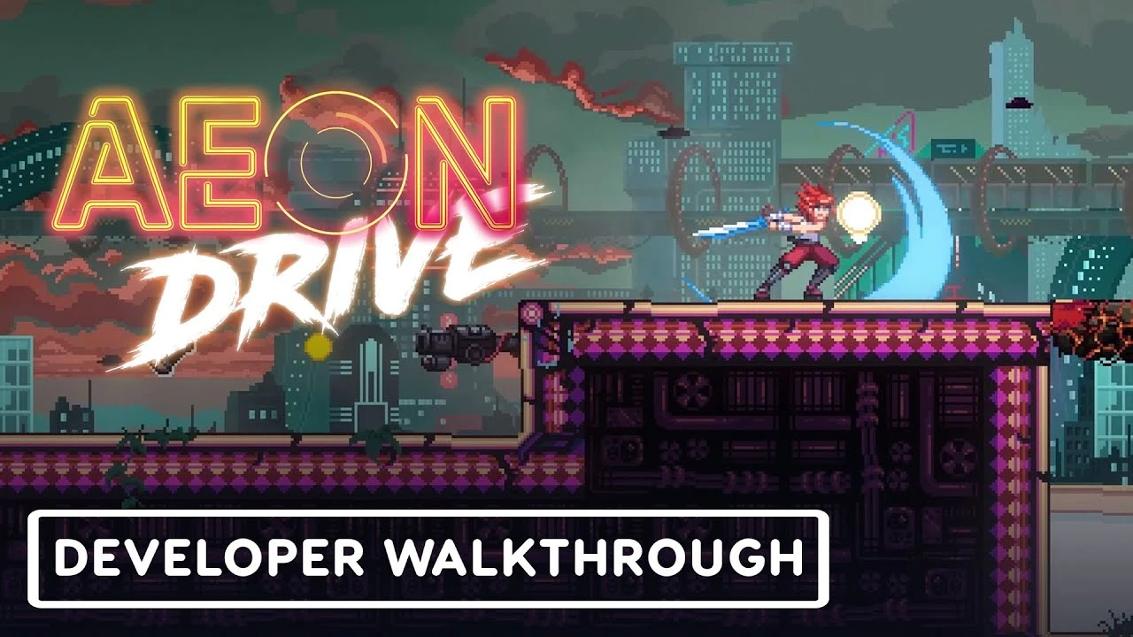 Новый геймплейный ролик Aeon Drive: экшн-платформер со скоростным прохождением