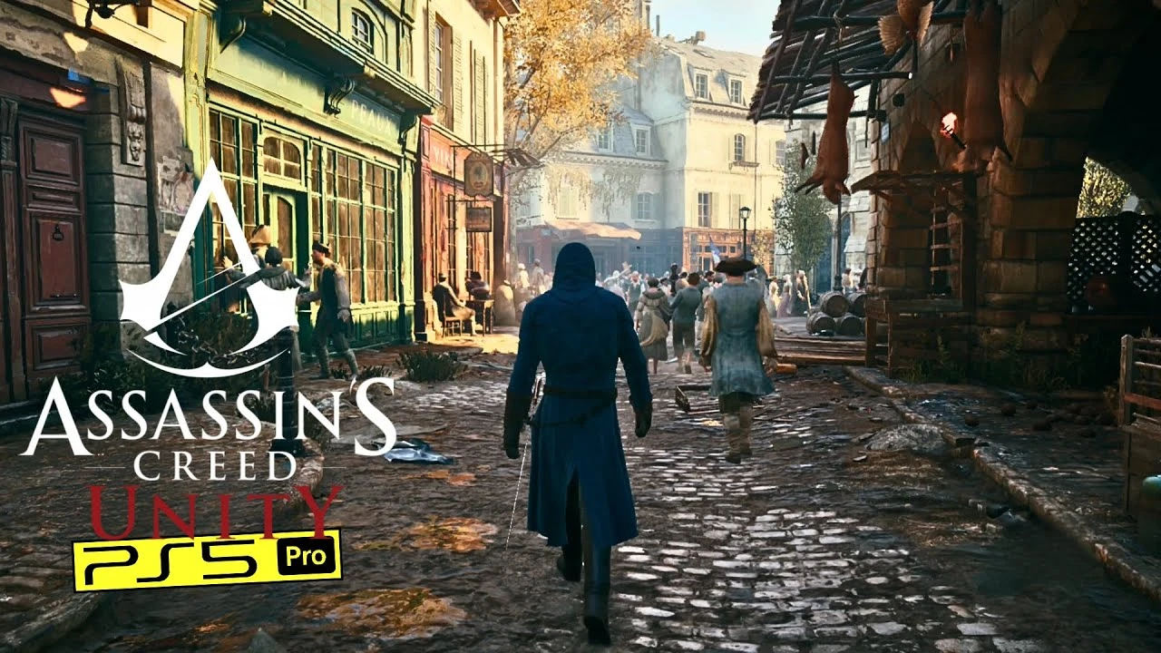 Геймплей Assassin's Creed Unity на PS5 Pro с улучшенной плавностью