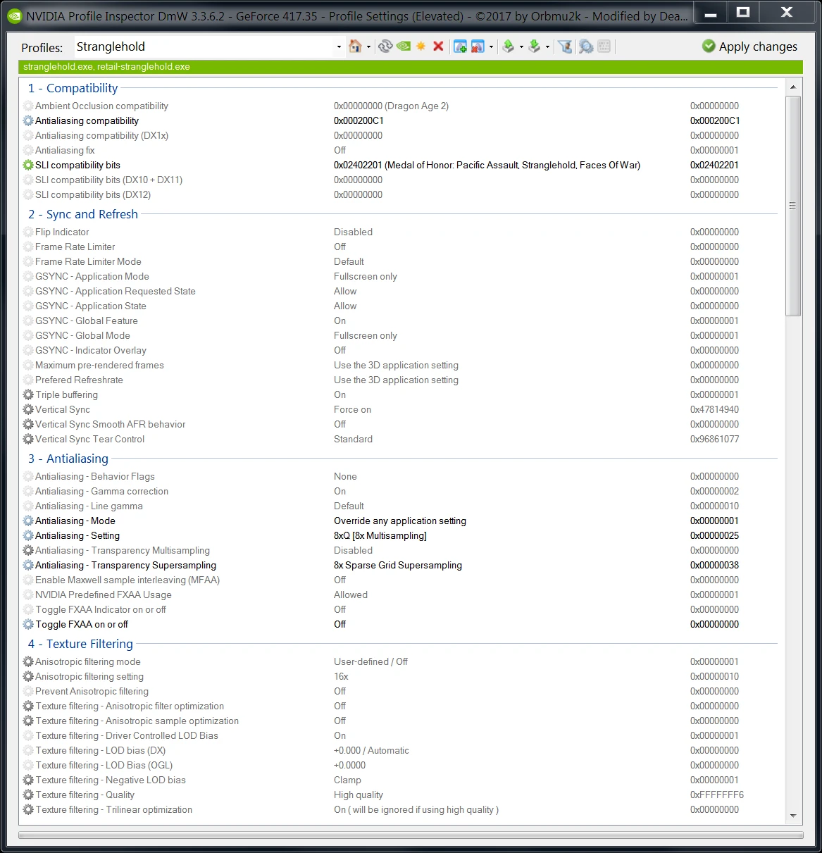 Stranglehold "Качественное сглаживание SGSSAA (Sparse Grid Supersampling)"