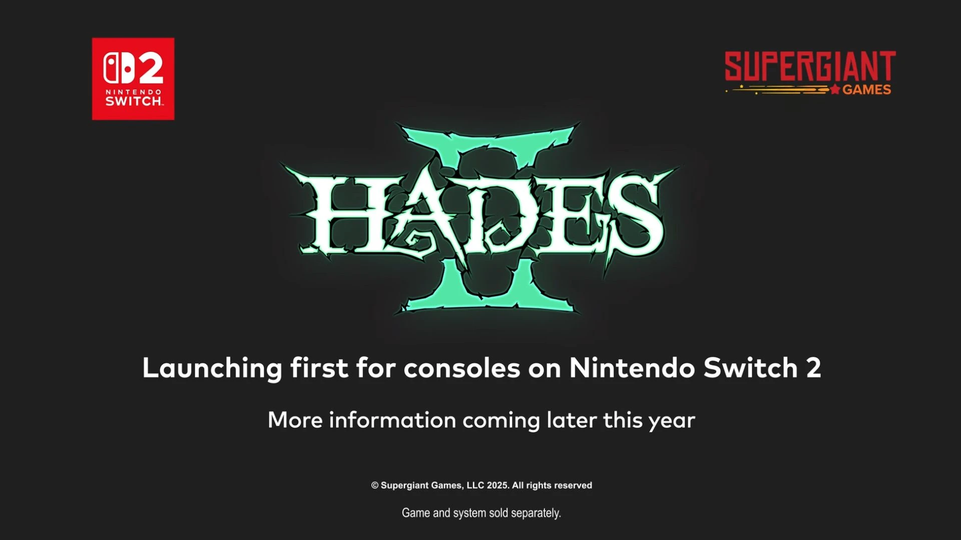 Hades 2 будет временным консольным эксклюзивом Nintendo Switch 2
