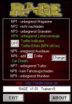 Rage: Трейнер (+9) [1.01] {dr.olle}