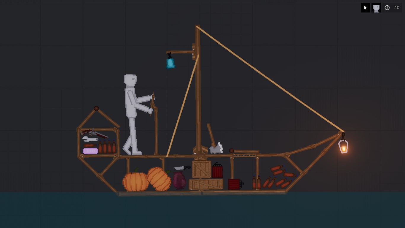 People Playground "Маленькая разрушаемая деревянная лодка"