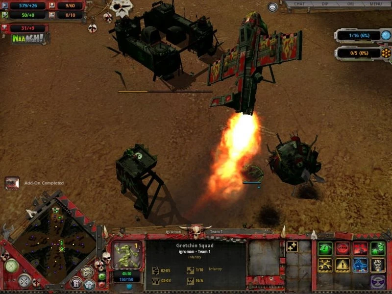 Warhammer 40,000: Dawn Of War - Dark Crusade "Карта - Da Ork Stomin Ground"