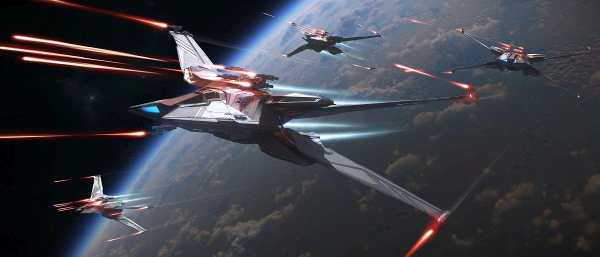 Star Citizen представляет корабль RSI Scorpius, похожий на X-Wing из "Звездных войн"