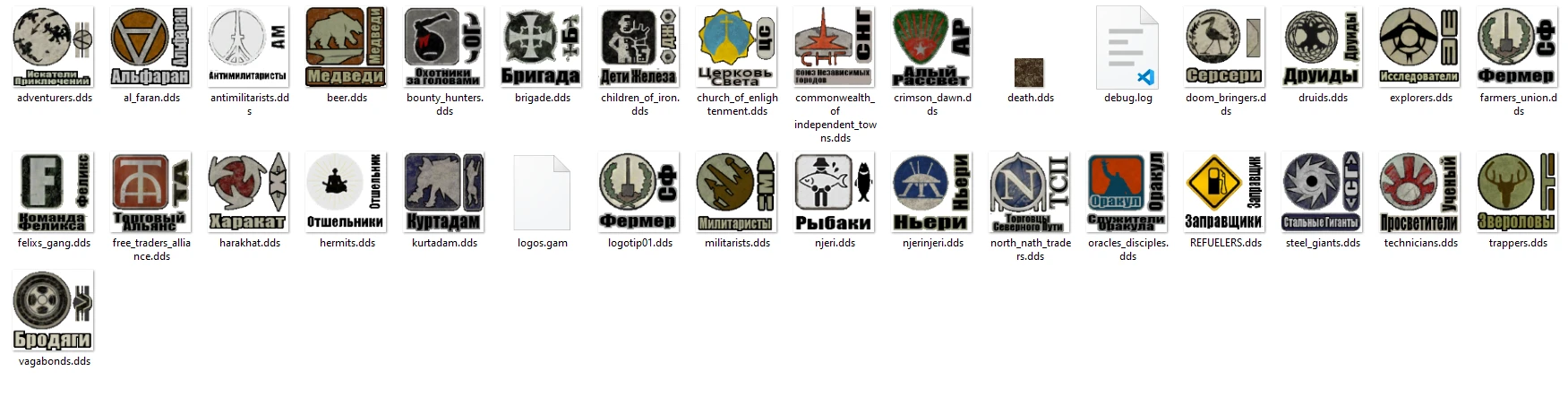 Ex Machina "Русские названия группировок 1.1"