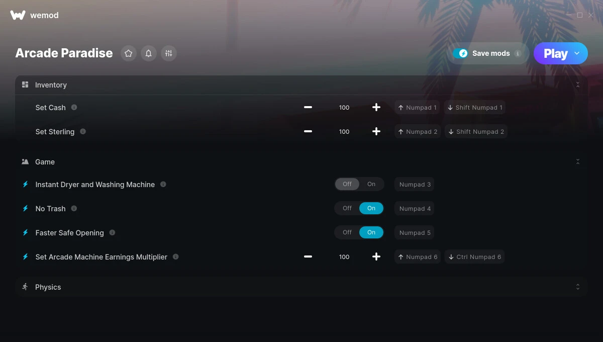 Arcade Paradise "Трейнер +7" [UPD: 24.07.2024] {GreenHouse / WeMod}