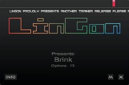 Brink: Трейнер (+13) [Update 9] {LinGon}