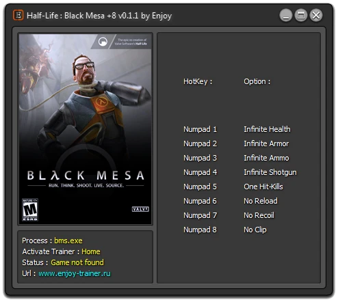Black Mesa: Трейнер/Trainer (+8) [0.1.1] {Enjoy/ETR}