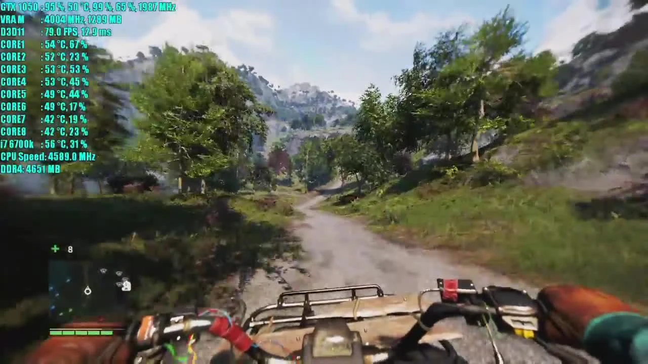 Far Cry 4 GTX 1050 2GB OC | 1080p - 900p и 720p от ультра до среднего | Фреймрейт ТЕСТ