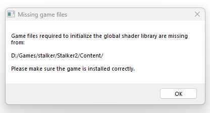 Ошибка: Game files required