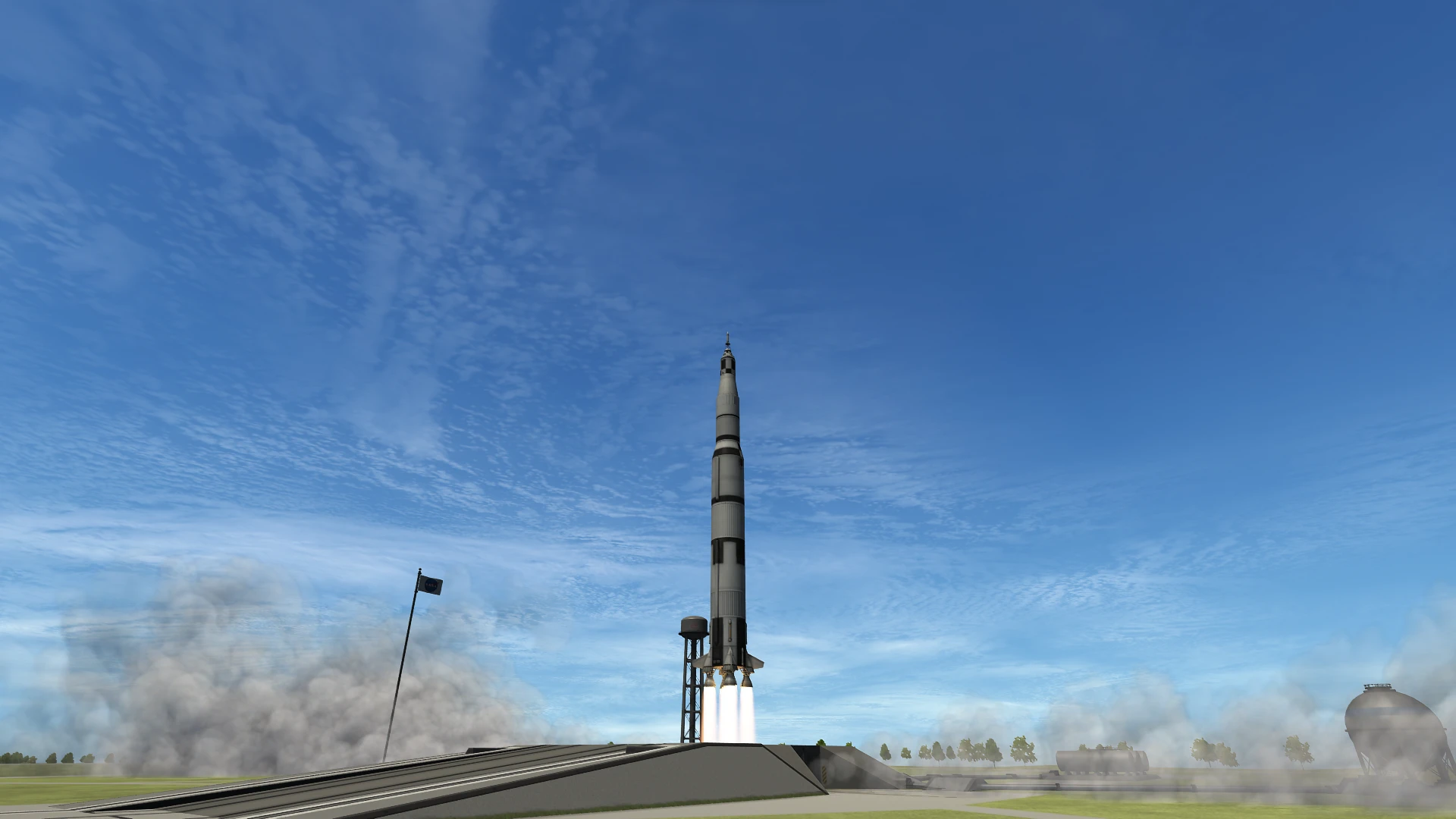 Kerbal Space Program "Сатурн-5 + лунный посадочный модуль Орёл + командный модуль Колумбия "