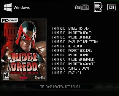 Judge Dredd: Dredd vs Death: Трейнер/Trainer (+10) [v.2.0.0.11 GOG] {LIRW / GHL}