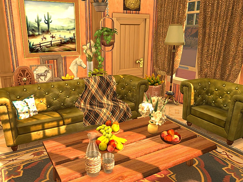 The Sims 4 "Гостиная в деревенском стиле"