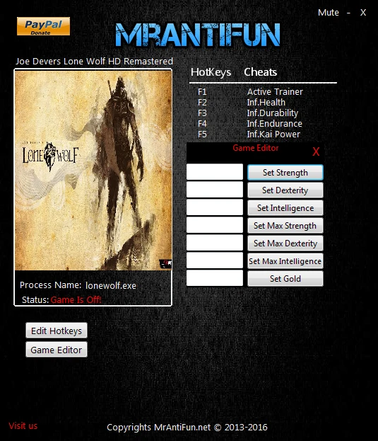 Joe Devers Lone Wolf HD Remastered: Трейнер/Trainer (+10) [1.1.2016] {MrAntiFun}