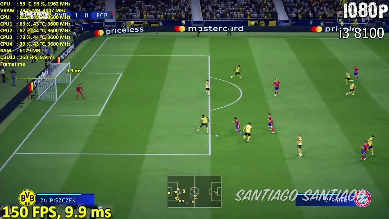 FIFA 19 Demo - Сравнение производительности GTX 1060 3gb - i3 8100 - i5 8400 - 1080p - 1440p - 4K